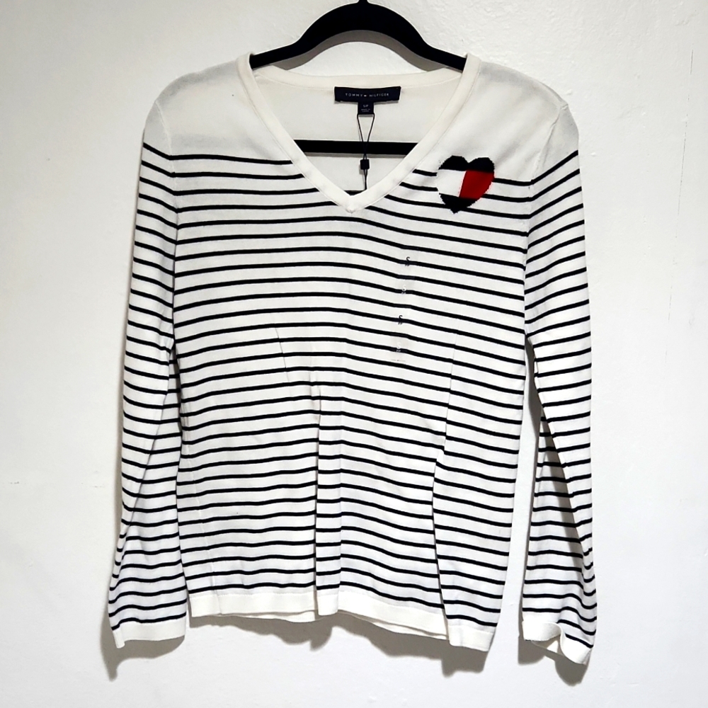 White long sleeve Tommy shirt